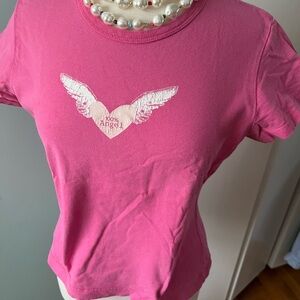 Pink T-Shirt with Angel Wings Design